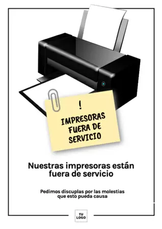 Editar un cartel de Fuera de Servicio