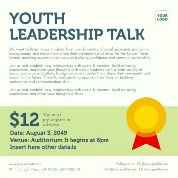 Edit a Motivational Speaker ad