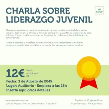 Edita un flyer de Orador Motivacional