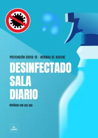 Edita un cartel de Desinfección