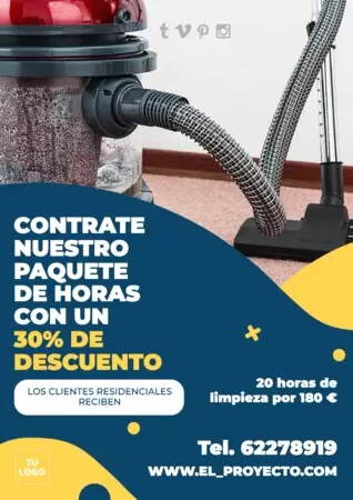 Editar un cartel de limpieza y desinfección