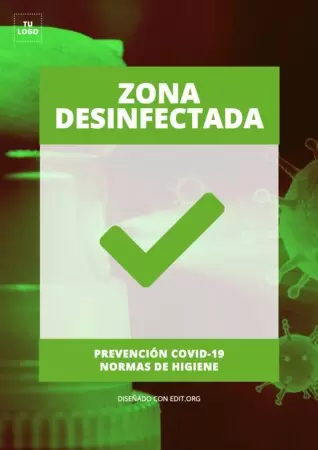 Edita un cartel de Desinfección