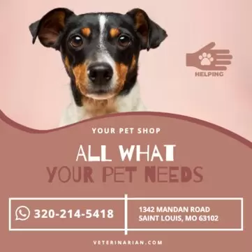 Editar um cartaz sobre animais de estimação