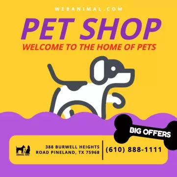 Editar um cartaz sobre animais de estimação