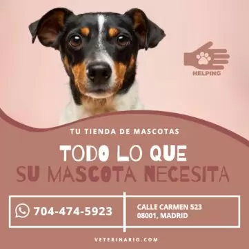 Edita un cartel para mascotas