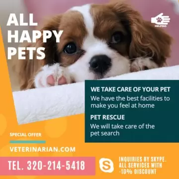 Editar um cartaz sobre animais de estimação