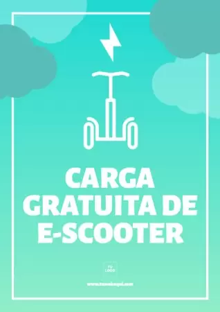 Editar un cartel de bicis y patinetes