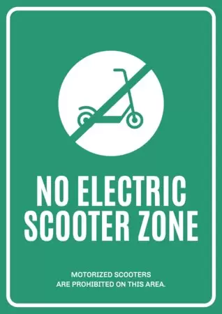 Bearbeite ein Fahrrad- oder Scooter-Schild