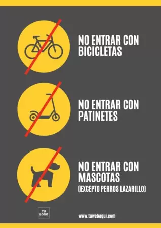 Editar un cartel de bicis y patinetes