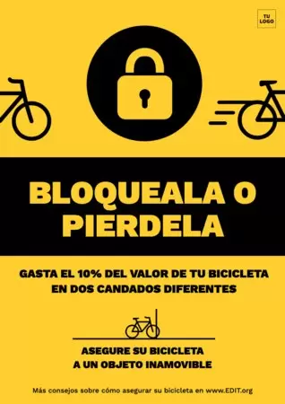 Editar un cartel de bicis y patinetes