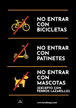 Editar un cartel de bicis y patinetes