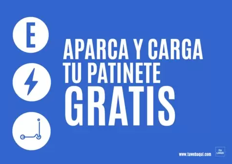 Editar un cartel de bicis y patinetes