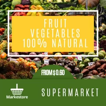 Modifica la locandina per i negozi di frutta e verdura