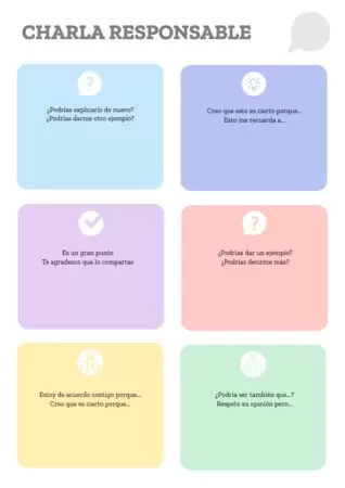 Edita un cartel de charla responsable