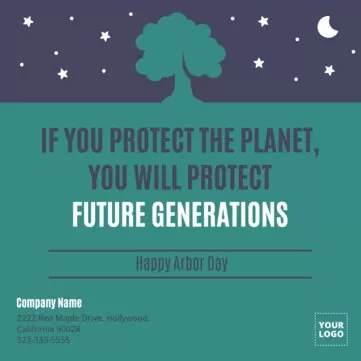 Bearbeite ein Design zum Tag des Baumes