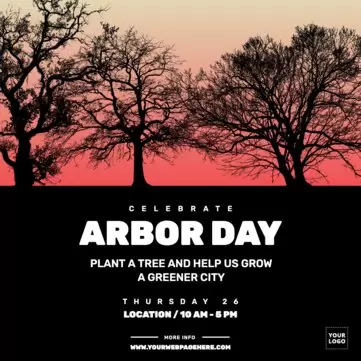 Bearbeite ein Design zum Tag des Baumes