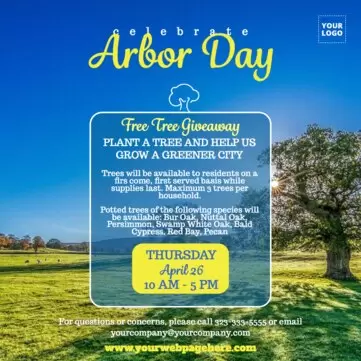 Edite um design do Dia Mundial da Árvore 