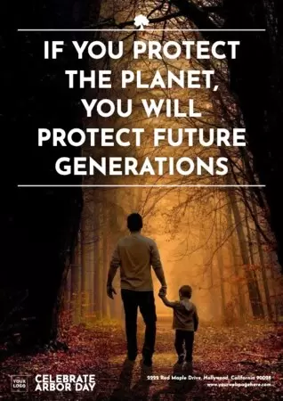 Bearbeite ein Design zum Tag des Baumes