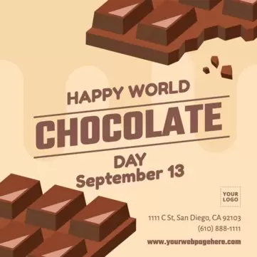 Editar um modelo para o dia do chocolate 