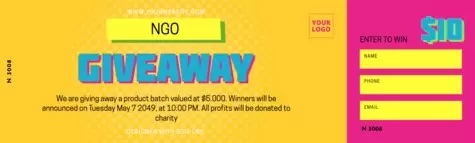 Crie um bilhete de rifa