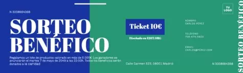 Crea un boleto de rifa