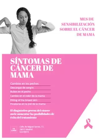 Edita un diseño sobre el cáncer de mama