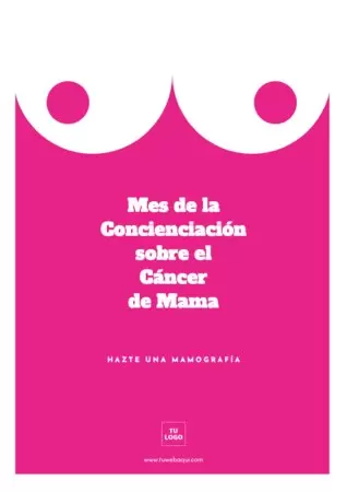 Edita un diseño sobre el cáncer de mama