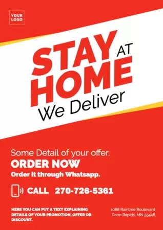 Edit a home delivery poster template