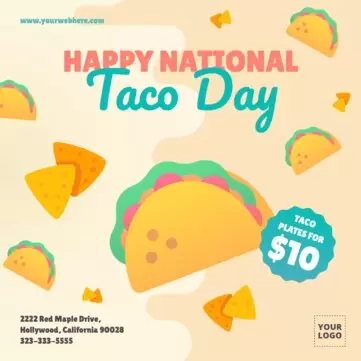 Edite um design para o Dia do Taco