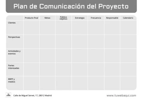 Edita un plan de comunicación
