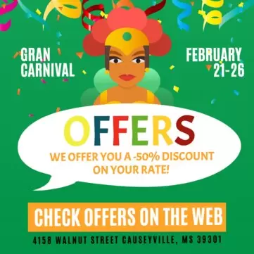 Edit a Carnaval and Mardi Gras poster