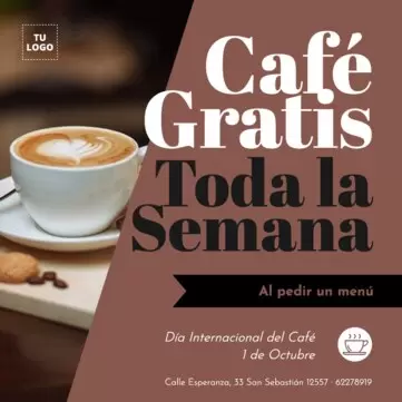 Edita un flyer del Día del Café