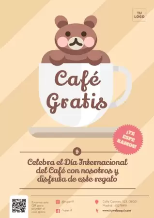 Edita un flyer del Día del Café