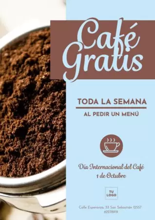 Edita un flyer del Día del Café
