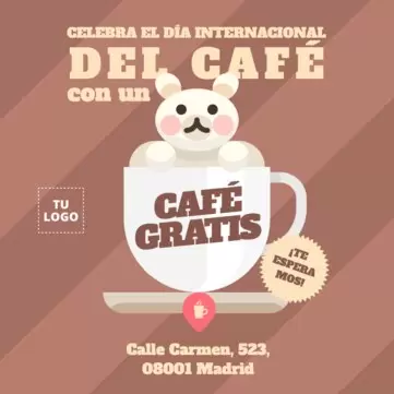Edita un flyer del Día del Café