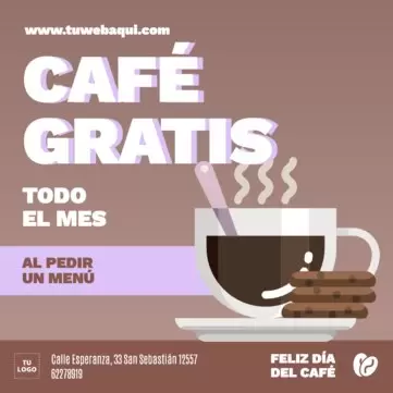 Edita un flyer del Día del Café