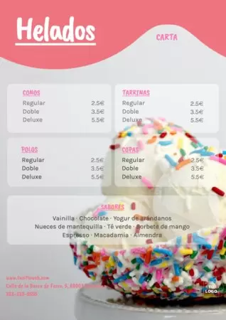 Edita un diseño para heladerías