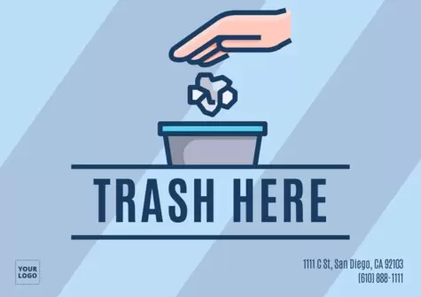 Edite um pôster de 'Não Jogue Lixo'