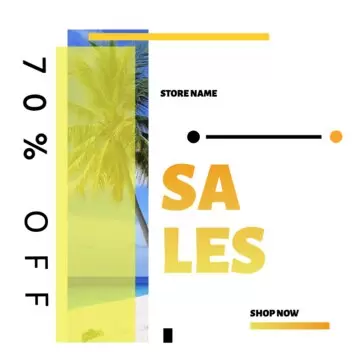 Edite um template de promoções de verão