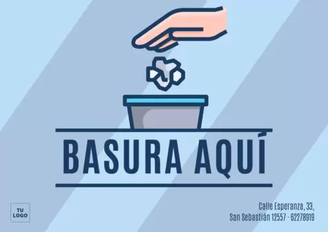 Editar un cartel de No Tirar Basura