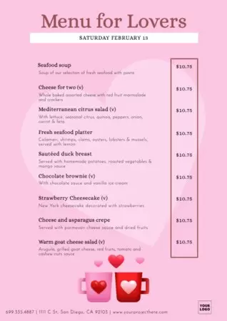 Edit your Valentine's design