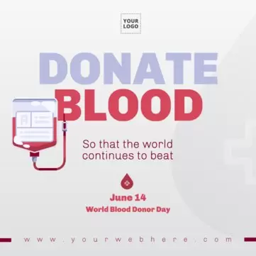 Bearbeite eine Vorlage für eine Blutspendenaktion