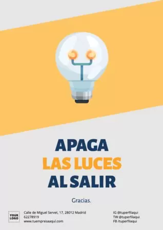 Edita un cartel de ahorro energético