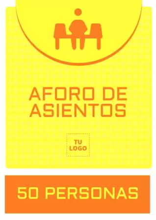 Edita un cartel de aforo para imprimir gratis