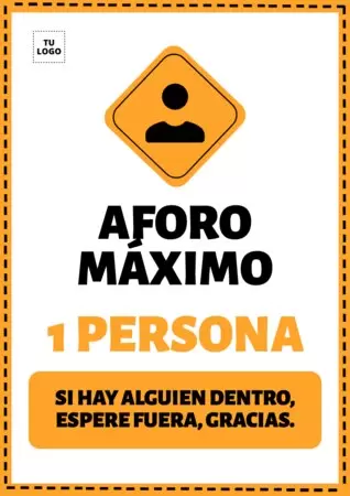 Edita un cartel de aforo para imprimir gratis