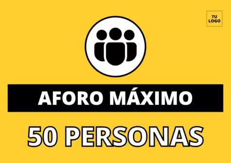 Edita un cartel de aforo para imprimir gratis