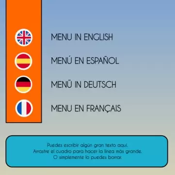 Edita un menú español