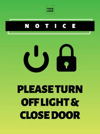Edite um cartaz de “Mantenha a porta fechada”