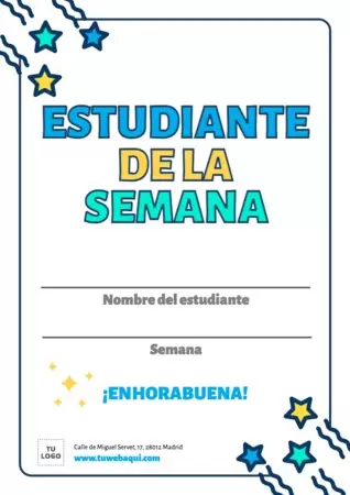 Edita un diseño del estudiante de la semana