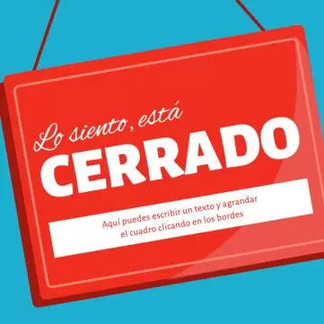 Edita un cartel de abierto o cerrado